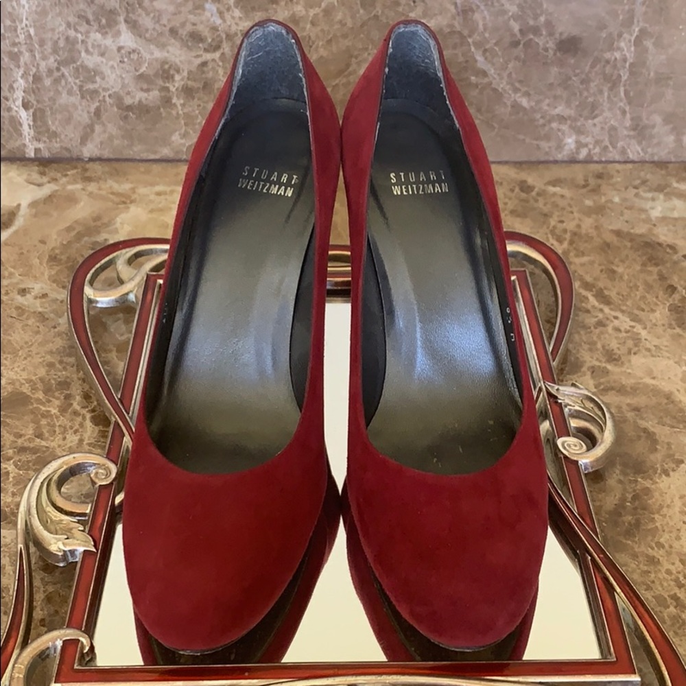 Stuart Weitzman suede pumps, sz 8 1/2 M - Picture 2 of 7